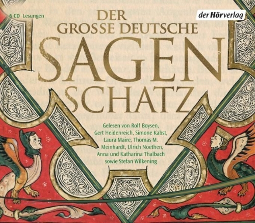 Buchcover und Innenansicht für das Buch: Der große deutsche Sagenschatz