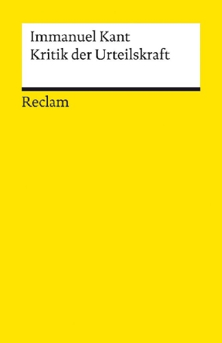 Buchcover und Innenansicht für das Buch: Kritik der Urteilskraft