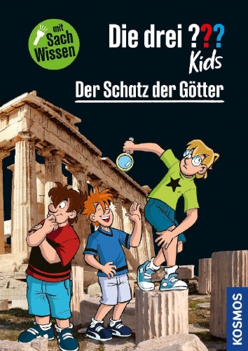 Buchcover und Innenansicht für das Buch: Die drei ??? Kids Der Schatz der Götter