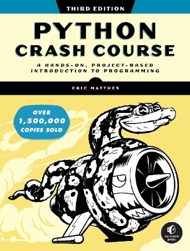 Buchcover und Innenansicht für das Buch: Python Crash Course