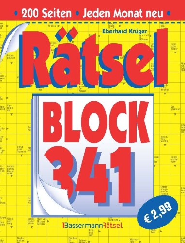 Buchcover und Innenansicht für das Buch: Rätselblock 341 (5 Exemplare à 2,99 EUR)