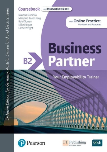 Buchcover und Innenansicht für das Buch: Business Partner B2 DACH Coursebook & Standard MEL & DACH Reader+ eBook Pack