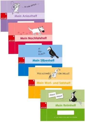 Buchcover und Innenansicht für das Buch: Selbstlernhefte für den Anfangs- und Förderunterricht. Set mit 5 Heften