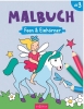 Buchcover und Innenansicht für das Buch: Malbuch Feen & Einhörner