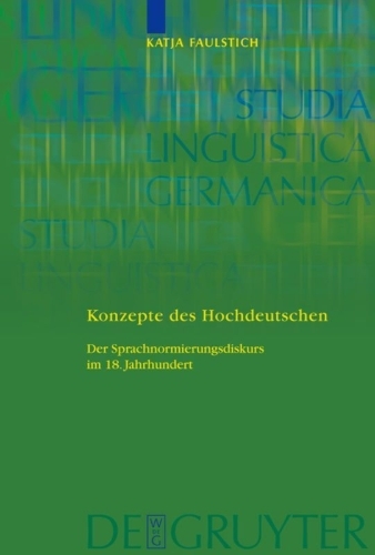 Buchcover und Innenansicht für das Buch: Konzepte des Hochdeutschen