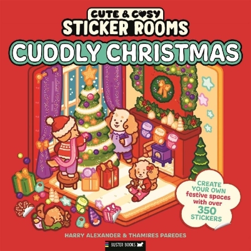 Buchcover und Innenansicht für das Buch: Sticker Rooms: Cuddly Christmas