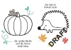 Buchcover und Innenansicht für das Buch: Kleine Kreativ-Werkstatt - Ganz einfach ausmalen: Herbst