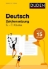 Buchcover und Innenansicht für das Buch: Deutsch in 15 Minuten - Zeichensetzung 5.-7. Klasse