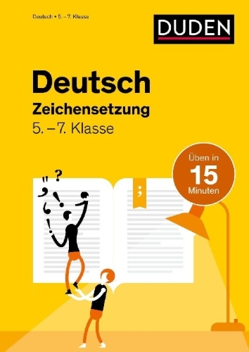 Buchcover und Innenansicht für das Buch: Deutsch in 15 Minuten - Zeichensetzung 5.-7. Klasse
