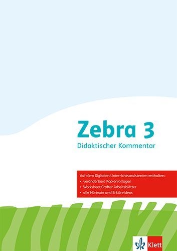 Buchcover und Innenansicht für das Buch: Zebra 3. Didaktischer Kommentar Klasse 3