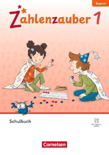Buchcover und Innenansicht für das Buch: Zahlenzauber 1. Jahrgangsstufe - Ausgabe Bayern 2026 - Schulbuch mit Kartonbeilagen und digitalen Medien