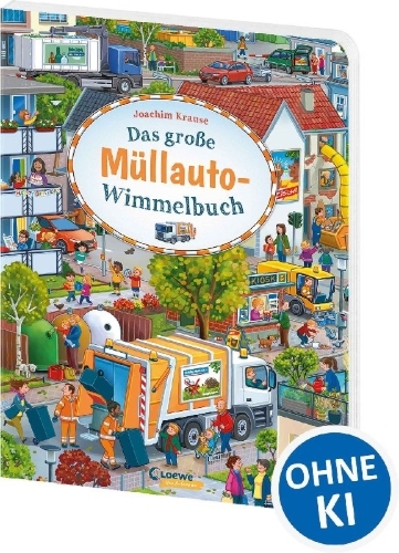 Buchcover und Innenansicht für das Buch: Das große Müllauto-Wimmelbuch