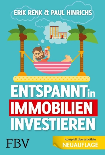 Buchcover und Innenansicht für das Buch: Entspannt in Immobilien investieren