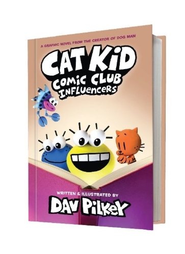 Buchcover und Innenansicht für das Buch: Cat Kid Comic Club 05: Influencers