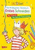 Buchcover und Innenansicht für das Buch: Conni Gelbe Reihe (Beschäftigungsbuch): Mein Kindergarten-Bastelbuch: Erstes Schneiden