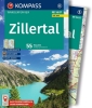Buchcover und Innenansicht für das Buch: KOMPASS Wanderführer Zillertal, 55 Touren mit Extra-Tourenkarte