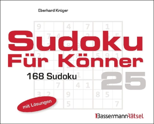 Buchcover und Innenansicht für das Buch: Sudoku für Könner 25 (5 Exemplare à 2,99 EUR)