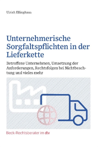 Buchcover und Innenansicht für das Buch: Unternehmerische Sorgfaltspflichten in der Lieferkette