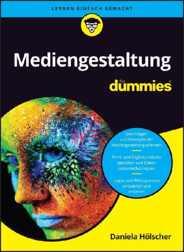 Buchcover und Innenansicht für das Buch: Mediengestaltung für Dummies
