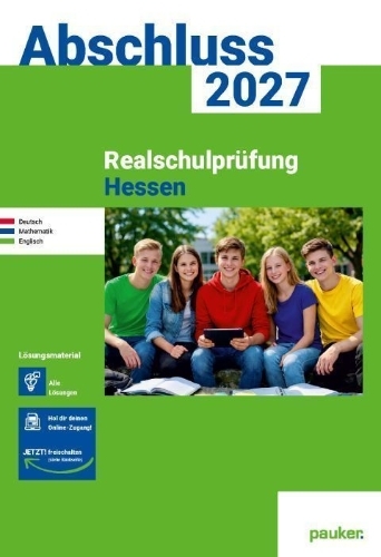Buchcover und Innenansicht für das Buch: Realschule Hessen | pauker Lösungsband 2027