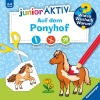 Buchcover und Innenansicht für das Buch: Wieso? Weshalb? Warum? junior AKTIV - Auf dem Ponyhof