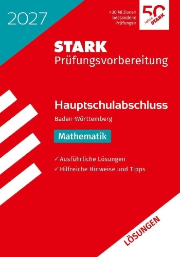 Buchcover und Innenansicht für das Buch: STARK Lösungen zu Mathematik - Hauptschulabschluss 2027 BW - Prüfungsvorbereitung