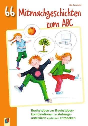 Buchcover und Innenansicht für das Buch: 66 Mitmachgeschichten zum ABC
