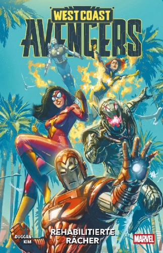 Buchcover und Innenansicht für das Buch: West Coast Avengers (2025) #1-#5