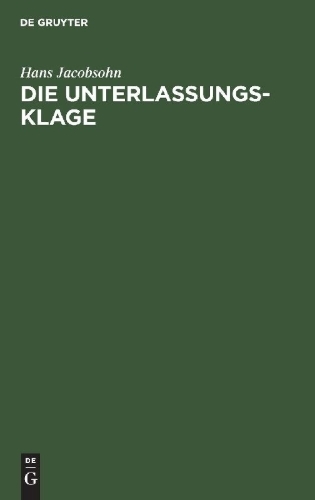 Buchcover und Innenansicht für das Buch: Die Unterlassungsklage