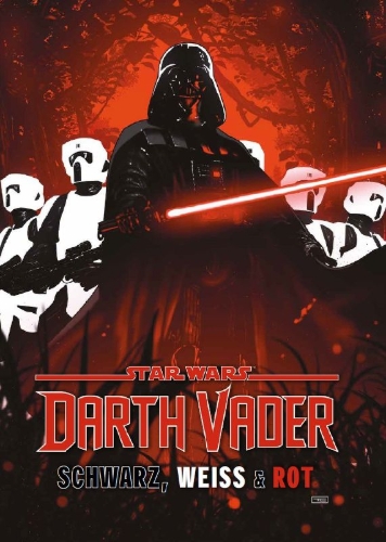 Buchcover und Innenansicht für das Buch: Darth Vader: Black, White & Red (2023) #1-#4