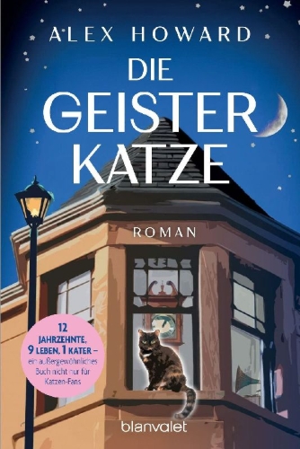 Buchcover und Innenansicht für das Buch: The Ghost Cat - 12 Decades, 9 Lives, One Cat
