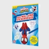 Buchcover und Innenansicht für das Buch: Spidey und seine Super-Freunde: Mein Mal- und Stickerspaß