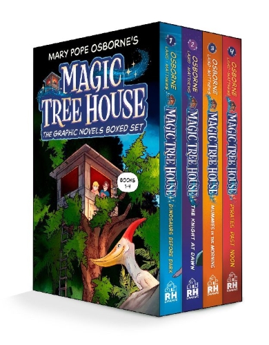 Buchcover und Innenansicht für das Buch: Magic Tree House Graphic Novel Starter Set