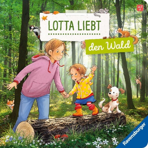 Buchcover und Innenansicht für das Buch: Lotta liebt den Wald