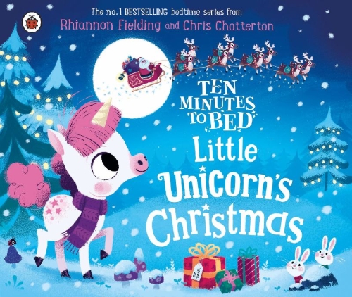 Buchcover und Innenansicht für das Buch: Ten Minutes to Bed: Little Unicorn's Christmas
