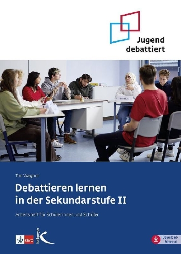 Buchcover und Innenansicht für das Buch: Debattieren lernen in der Sekundarstufe II