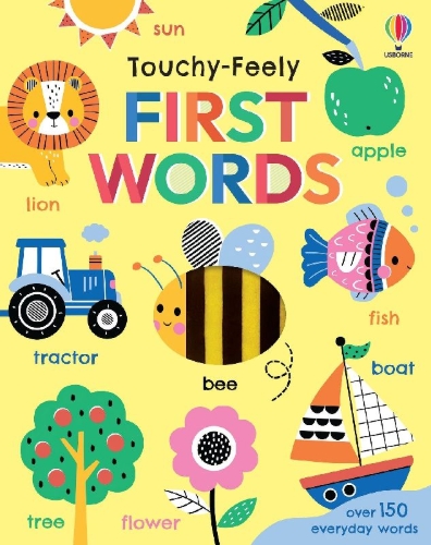 Buchcover und Innenansicht für das Buch: Touchy-Feely First Words