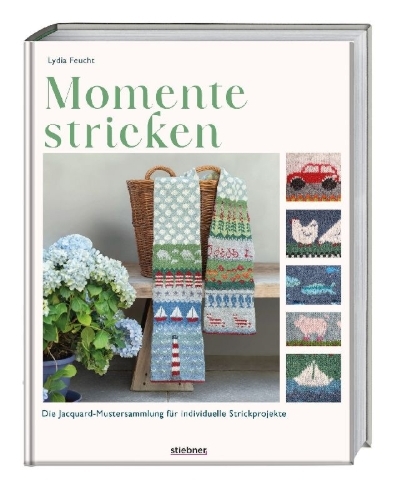 Buchcover und Innenansicht für das Buch: Momente stricken