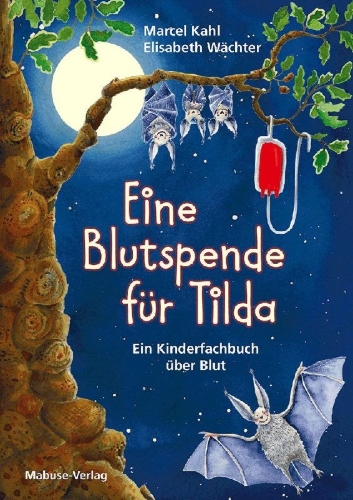 Buchcover und Innenansicht für das Buch: Eine Blutspende für Tilda