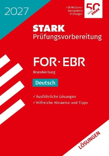Buchcover und Innenansicht für das Buch: STARK Lösungen zu Deutsch - FOR/EBR 2027 Brandenburg - Prüfungsvorbereitung