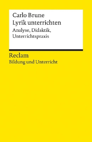 Buchcover und Innenansicht für das Buch: Lyrik unterrichten. Analyse, Didaktik, Unterrichtspraxis. Reclam Bildung und Unterricht