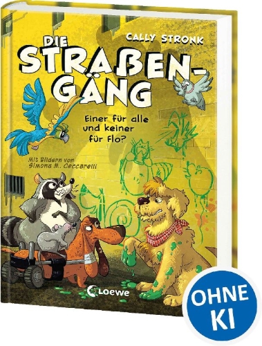 Buchcover und Innenansicht für das Buch: Die Straßengäng (Band 4) - Einer für alle und keiner für Flo?