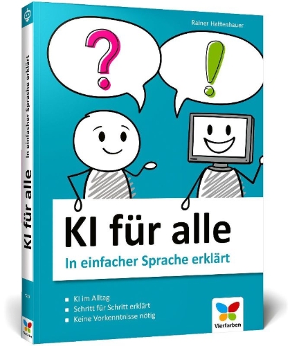 Buchcover und Innenansicht für das Buch: KI für alle