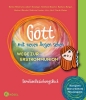 Buchcover und Innenansicht für das Buch: Gott mit neuen Augen sehen. Wege zur Erstkommunion