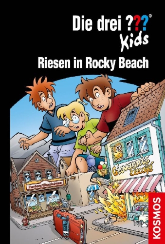 Buchcover und Innenansicht für das Buch: Die drei ??? Kids, 86, Riesen in Rocky Beach