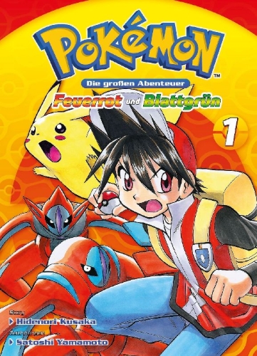 Buchcover und Innenansicht für das Buch: Pokémon - Die großen Abenteuer: Feuerrot und Blattgrün 01
