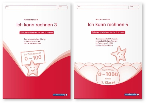 Buchcover und Innenansicht für das Buch: Ich kann rechnen 3&4 - 2 Schülerarbeitshefte für die 3. Klasse