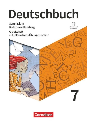 Buchcover und Innenansicht für das Buch: Deutschbuch Gymnasium 7. Schuljahr - Baden-Württemberg - Ausgabe 2025 - Arbeitsheft mit interaktiven Übungen online