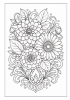 Buchcover und Innenansicht für das Buch: Mandala Blumen Malbuch für Erwachsene mit 100 floralen Ausmalmotiven