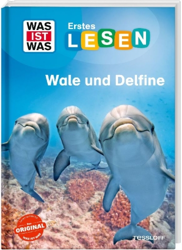 Buchcover und Innenansicht für das Buch: WAS IST WAS Erstes Lesen. Wale und Delfine